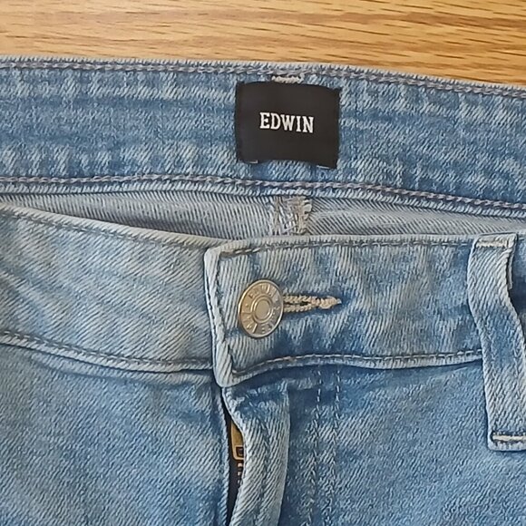 Edwin Light Blue Cropped Jeans - Picture 4 of 7